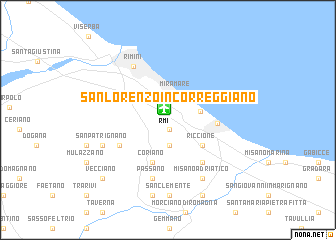 map of San Lorenzo in Correggiano