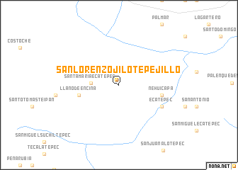 map of San Lorenzo Jilotepejillo