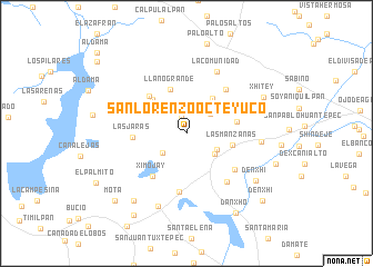 map of San Lorenzo Octeyuco