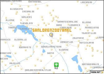 map of San Lorenzo Oyamel