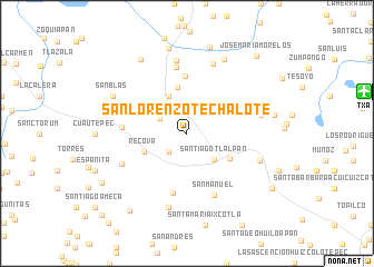 map of San Lorenzo Techalote