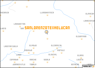 map of San Lorenzo Texmelucan
