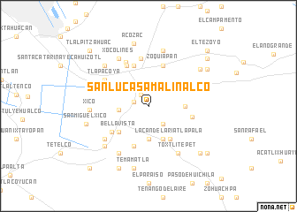 map of San Lucas Amalinalco