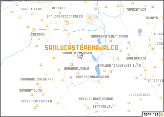 map of San Lucas Tepemajalco