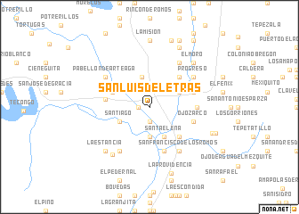 map of San Luis de Letras