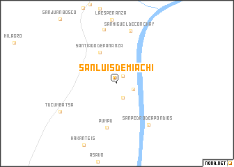 map of San Luis de Miachi