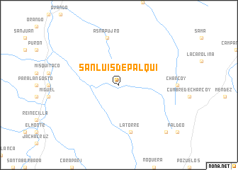 map of San Luis de Palqui