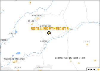 map of San Luis Rey Heights