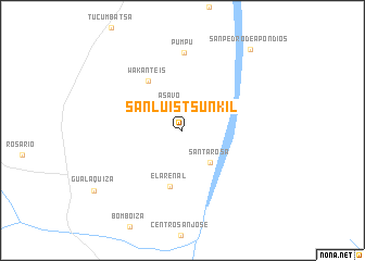 map of San Luis Tsunkil