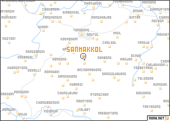 map of Sanmak-kol