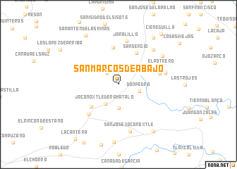 map of San Marcos de Abajo