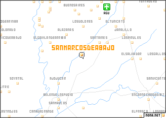 map of San Marcos de Abajo