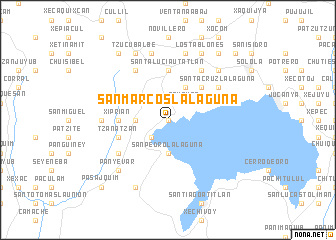 map of San Marcos La Laguna