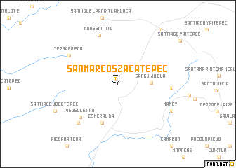 map of San Marcos Zacatepec