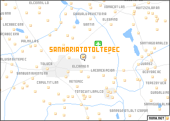 map of San María Totoltepec