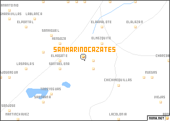 map of San Marino Cázates