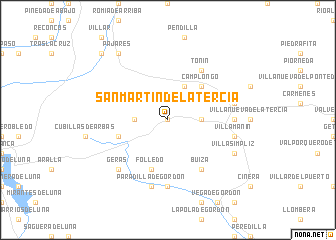 map of San Martín de la Tercia