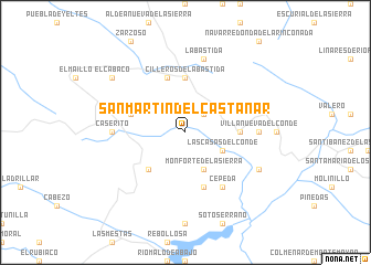 map of San Martín del Castañar