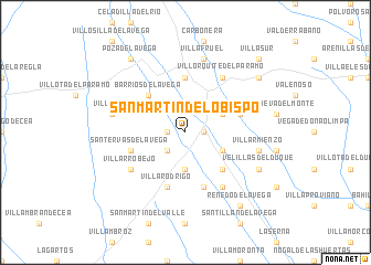 map of San Martín del Obispo