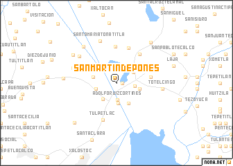 map of San Martín de Pones