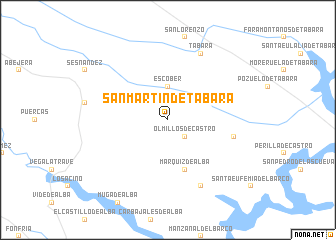map of San Martín de Tábara