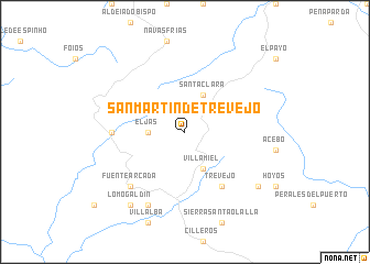 map of San Martín de Trevejo