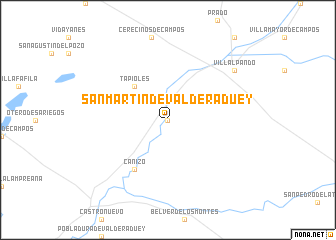 map of San Martín de Valderaduey