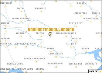 map of San Martino dallʼ Argine