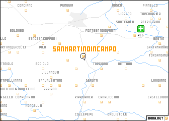 map of San Martino in Campo