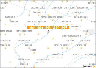 map of San Martino in Pedriolo