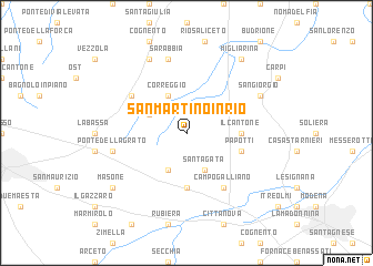 map of San Martino in Rio