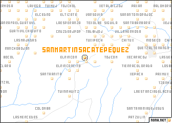 map of San Martín Sacatepéquez