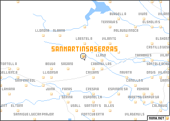 map of San Martín Saserras