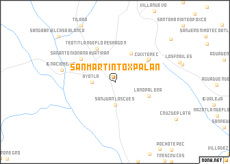 map of San Martín Toxpalan