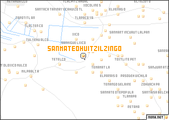 map of San Mateo Huitzilzingo