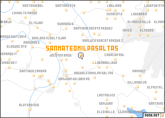 map of San Mateo Milpas Altas