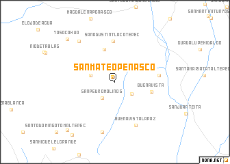 map of San Mateo Peñasco