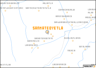 map of San Mateo Yetla