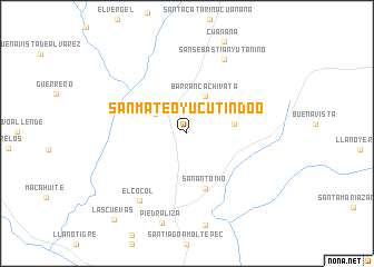 map of San Mateo Yucutindoo