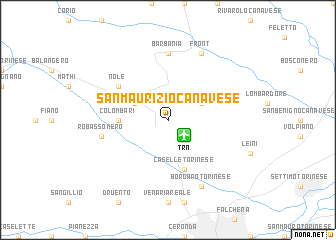 map of San Maurizio Canavese