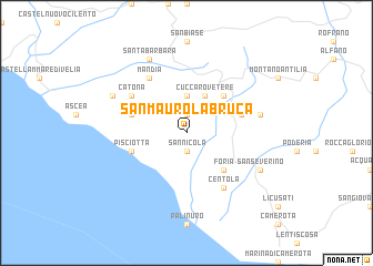 map of San Mauro la Bruca