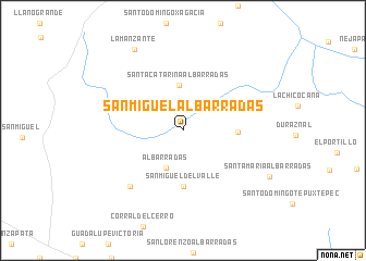 map of San Miguel Albarradas