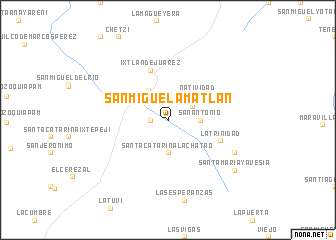 map of San Miguel Amatlán