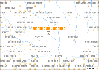 map of San Miguel Arriba