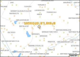 map of San Miguel Atlamaja