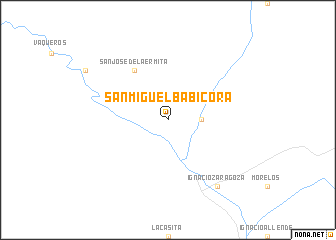 map of San Miguel Babícora