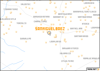 map of San Miguel Báez