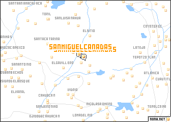 map of San Miguel Cañadas