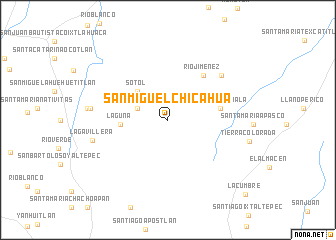 map of San Miguel Chicahua