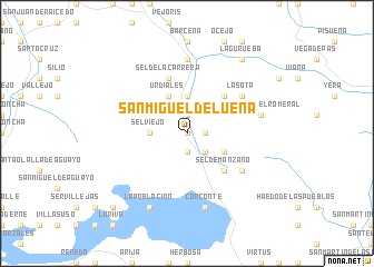 map of San Miguel de Luena